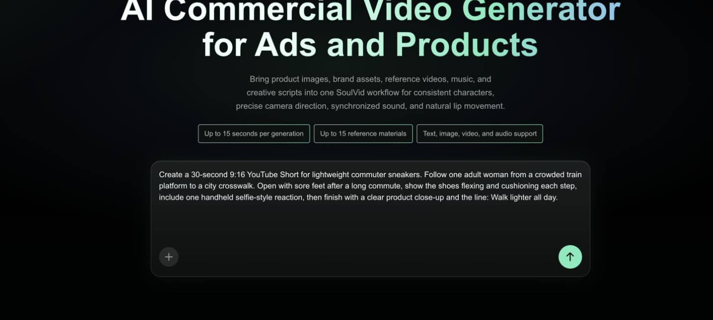 A 30-second sneaker UGC YouTube Shorts brief entered in SoulVid