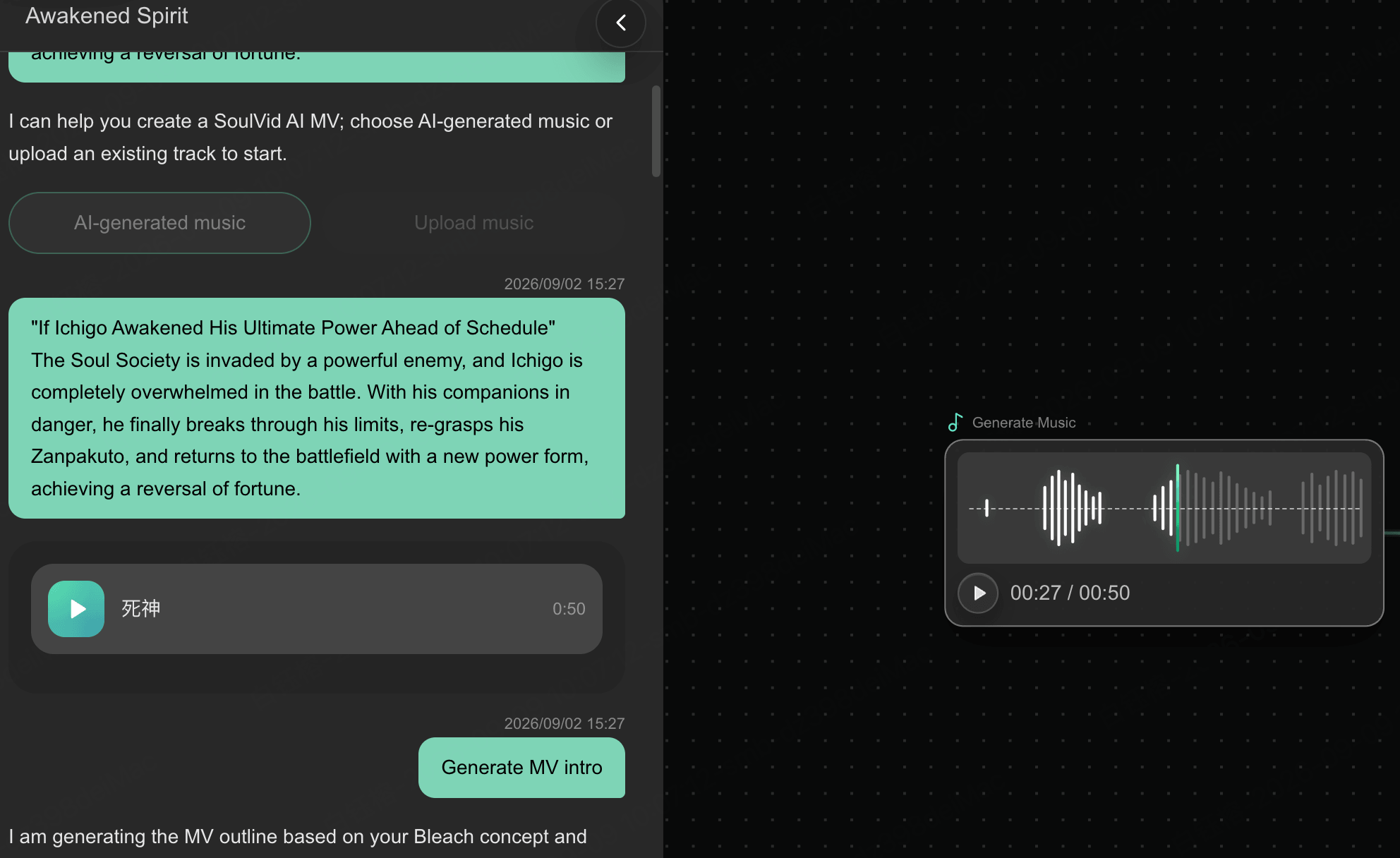 make ai bleach music with soulvid