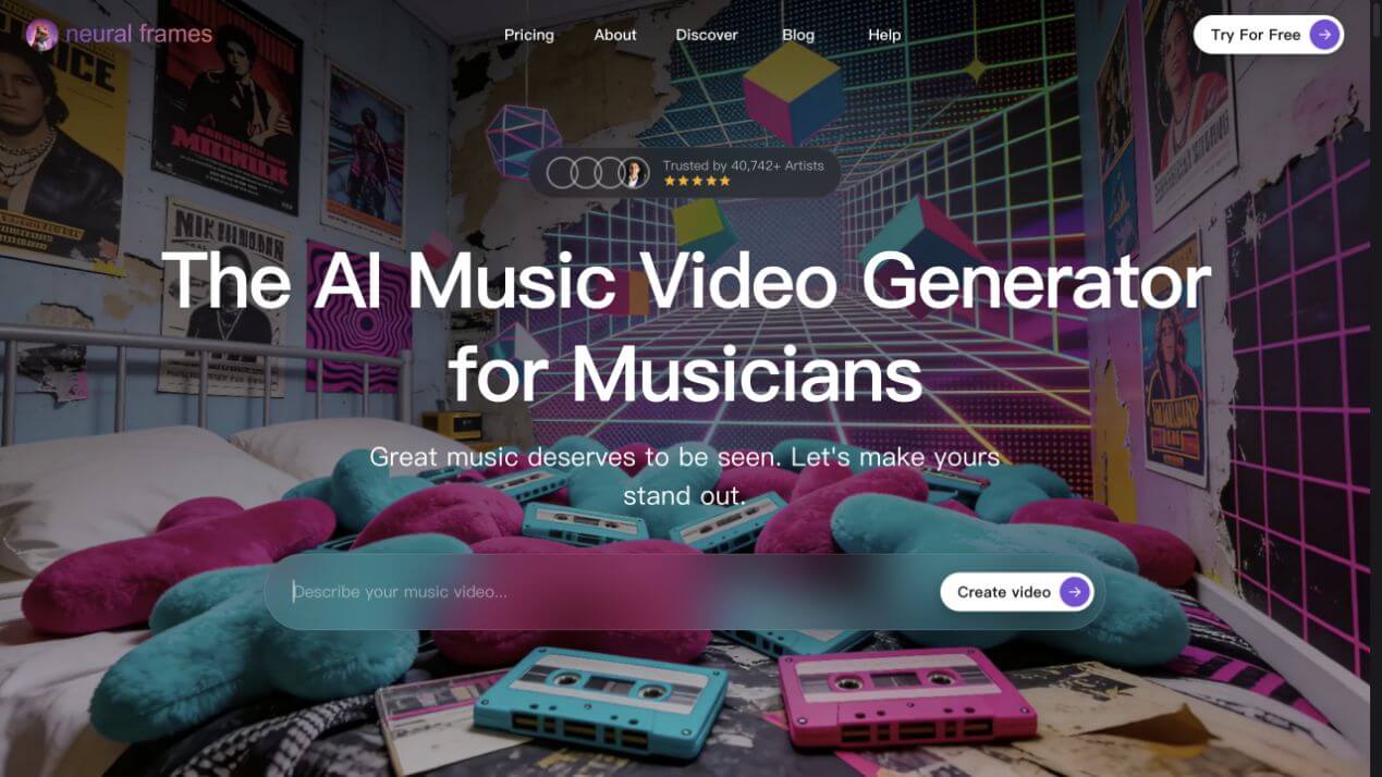 Neural Frames AI music video platform for musicians