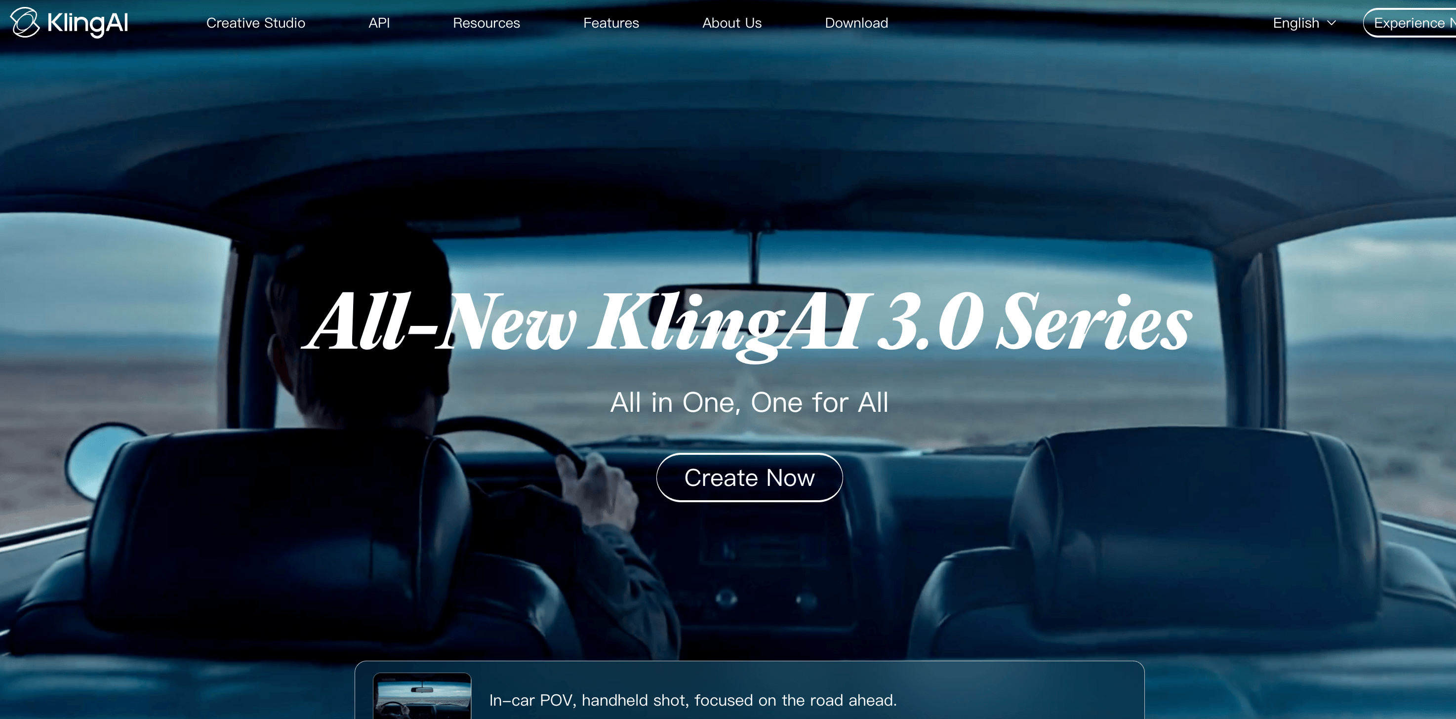 Kling AI 影片生成範例，用於電影感短劇特寫或揭示場景