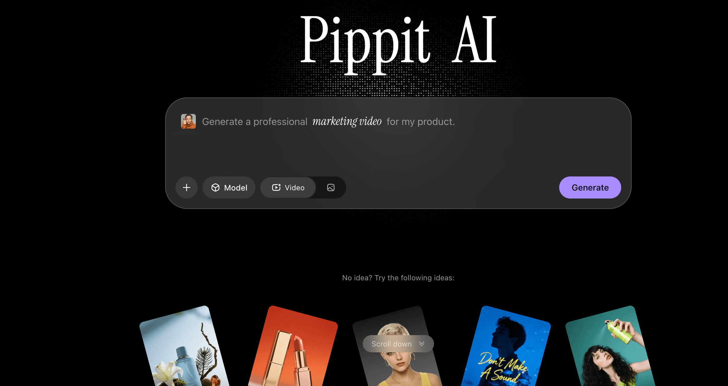 Pippit 直式影片工作區，用於短篇社群短劇場景和輸出選項